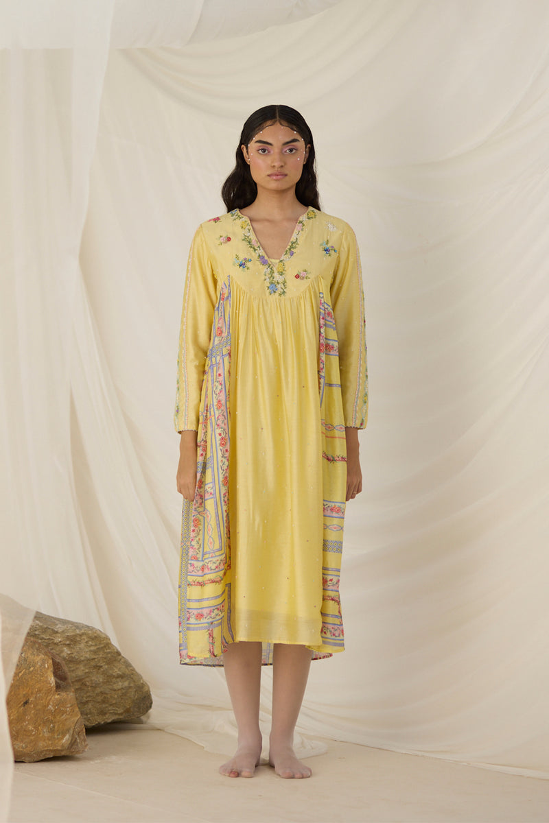 Citrine Gathered Dress