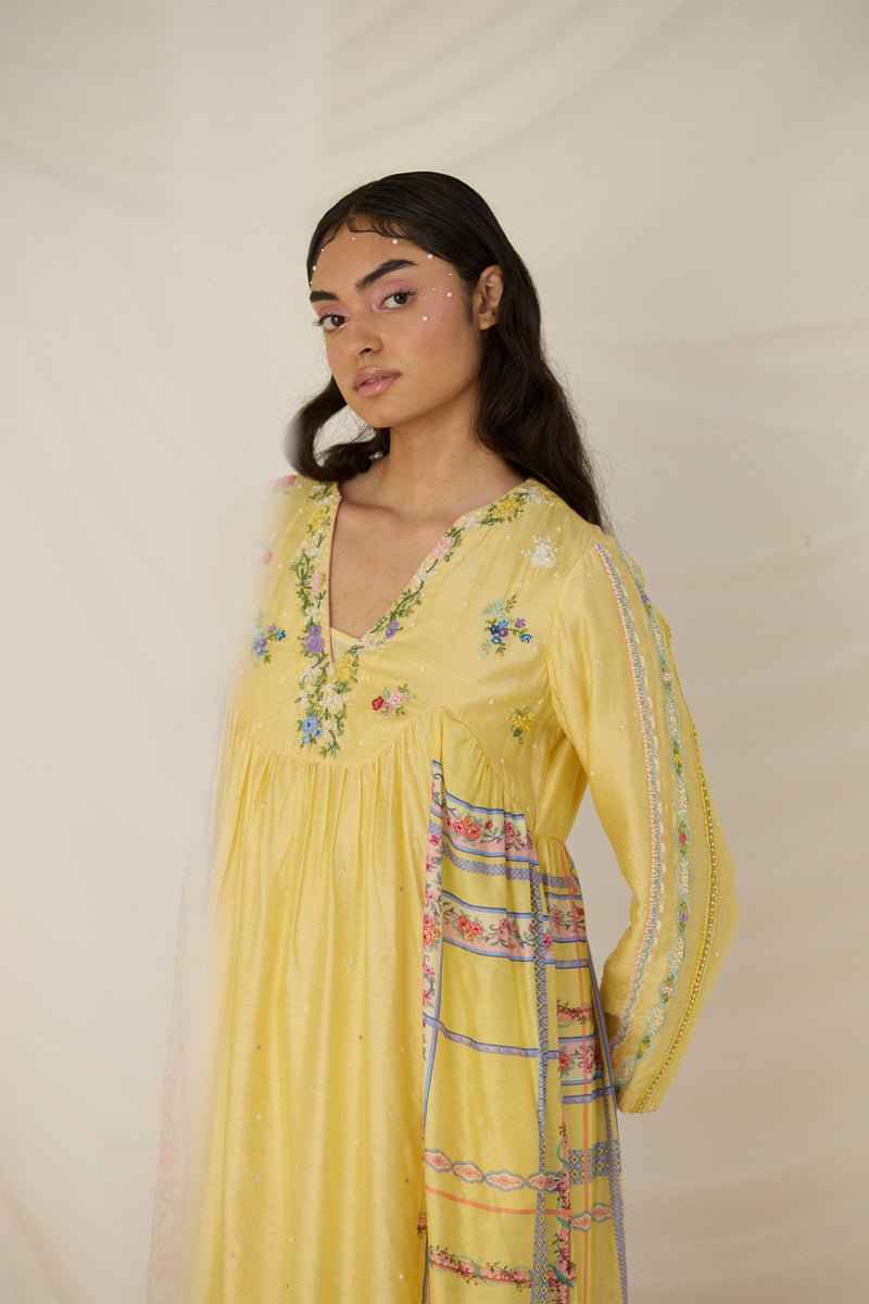 Citrine Gathered Dress