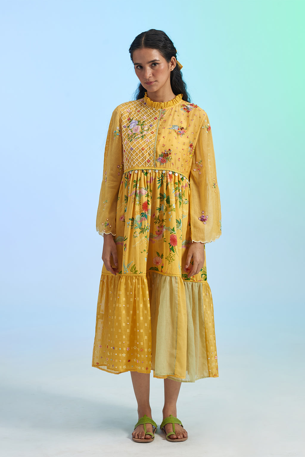 Harpa Women's Cotton A-Line Standard Length Dress (GR6174_RED_M),Size M