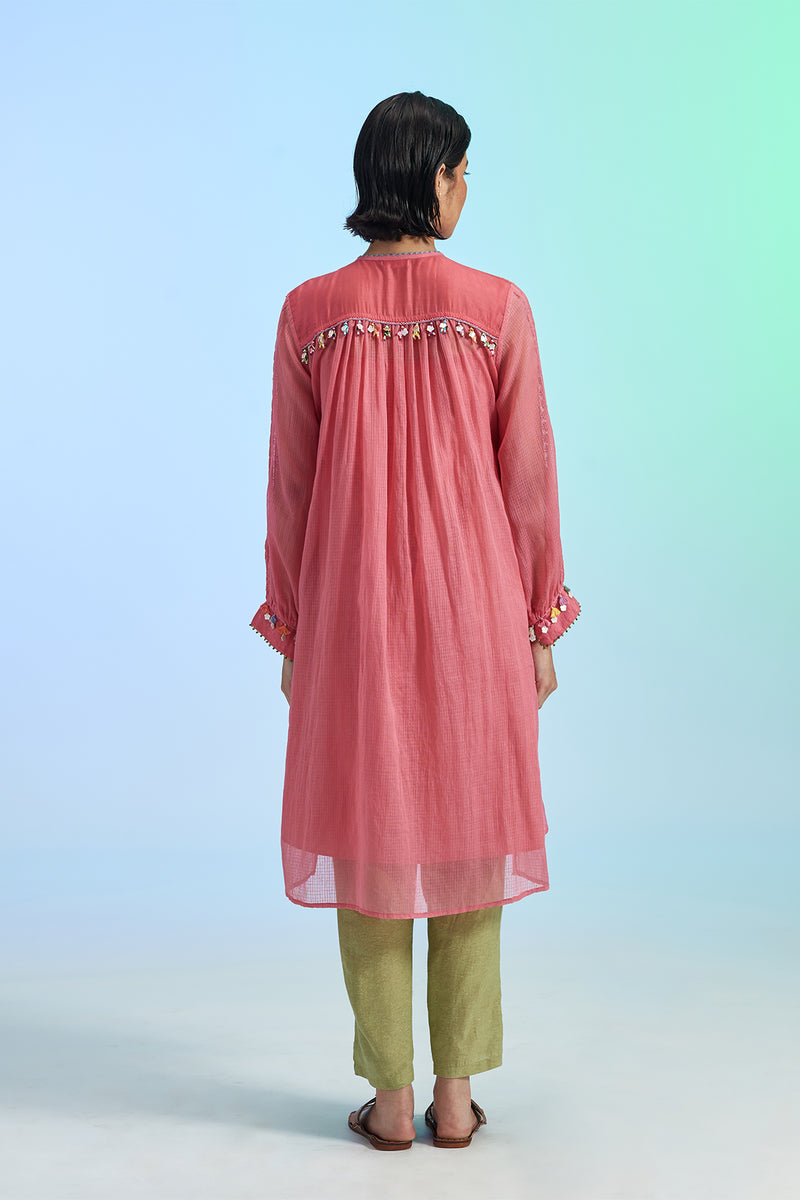 Chuski Embroidered Yoke Kurta