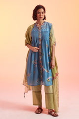 Patang Pintuck Kurta Set