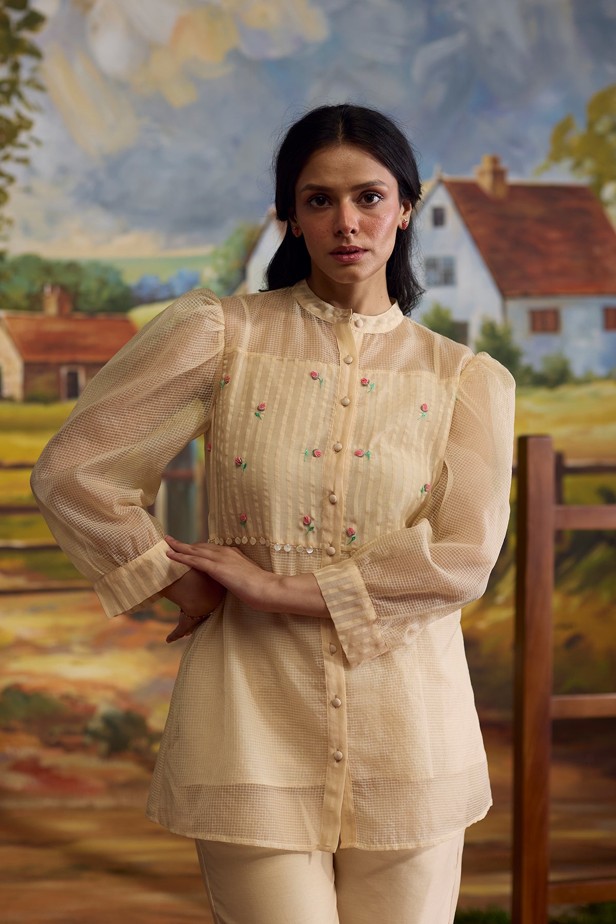 Sorbet Organza Top