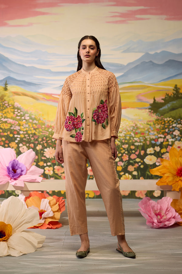 Sorbet Smocked  Shirt