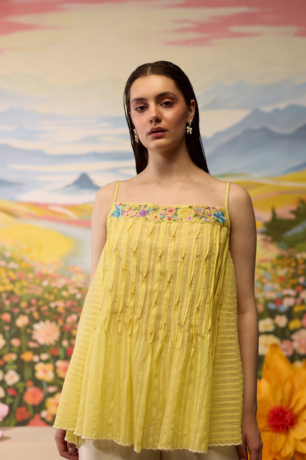  Sunray Smocked Top