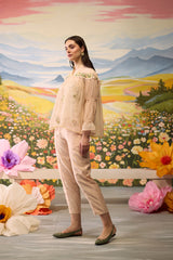 Sorbet Embroidered  Top