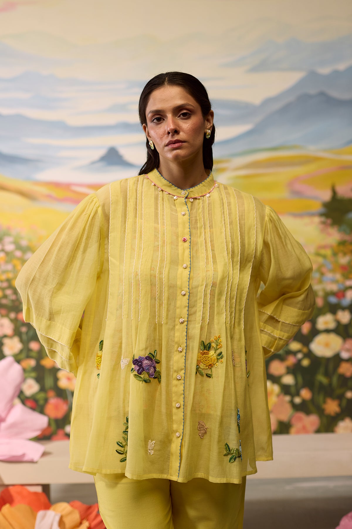 Sunray Floral beaded Shirt