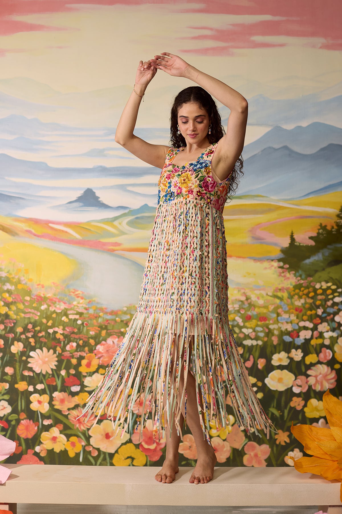 Sorbet smocked dress