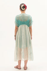 Jal Ombre Embroidered Dress