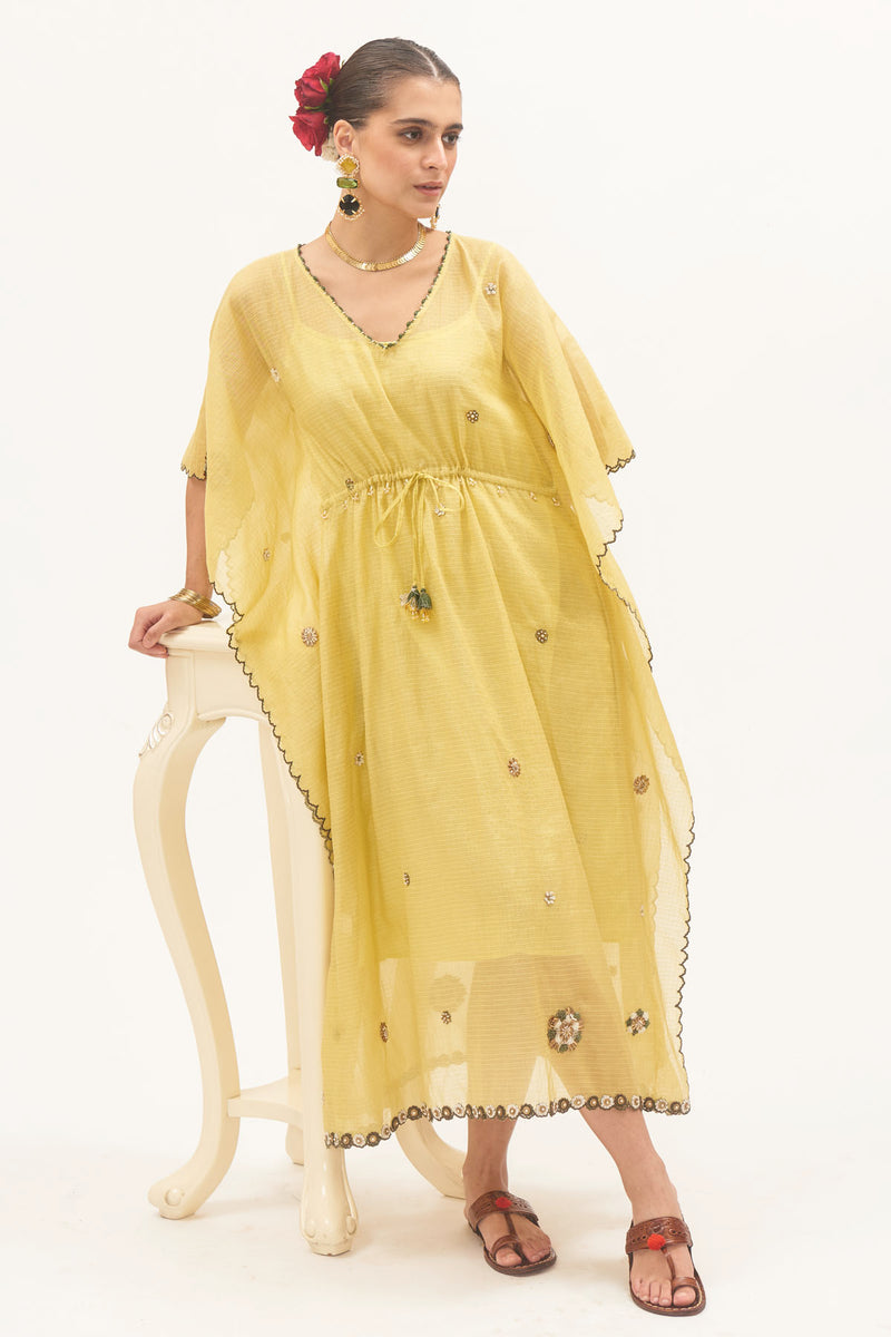 Nimbu Embroidered Kaftan