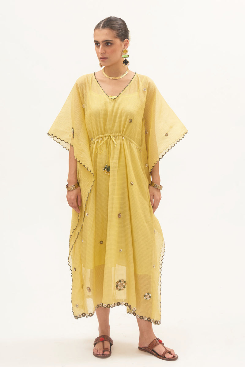 Nimbu Embroidered Kaftan