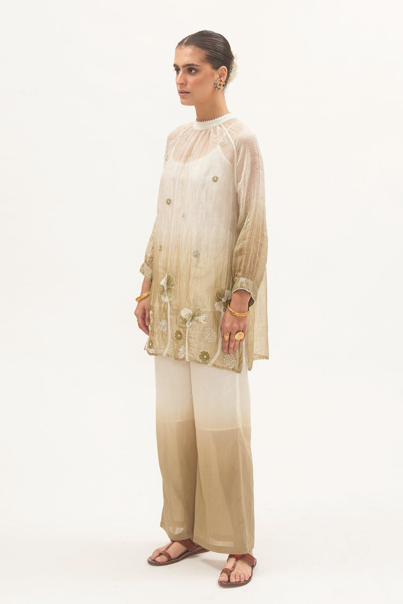 Pista Ombre Kurta Set