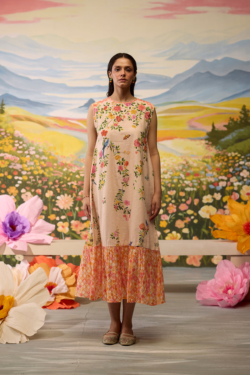 Sorbet Floral Gathered Dress