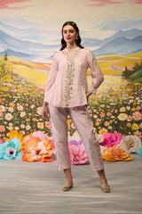 Lavender Embroidered Top