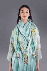 Sunset Garden Silk Scarf