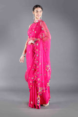 Kamal Rani Pink Silk Saree