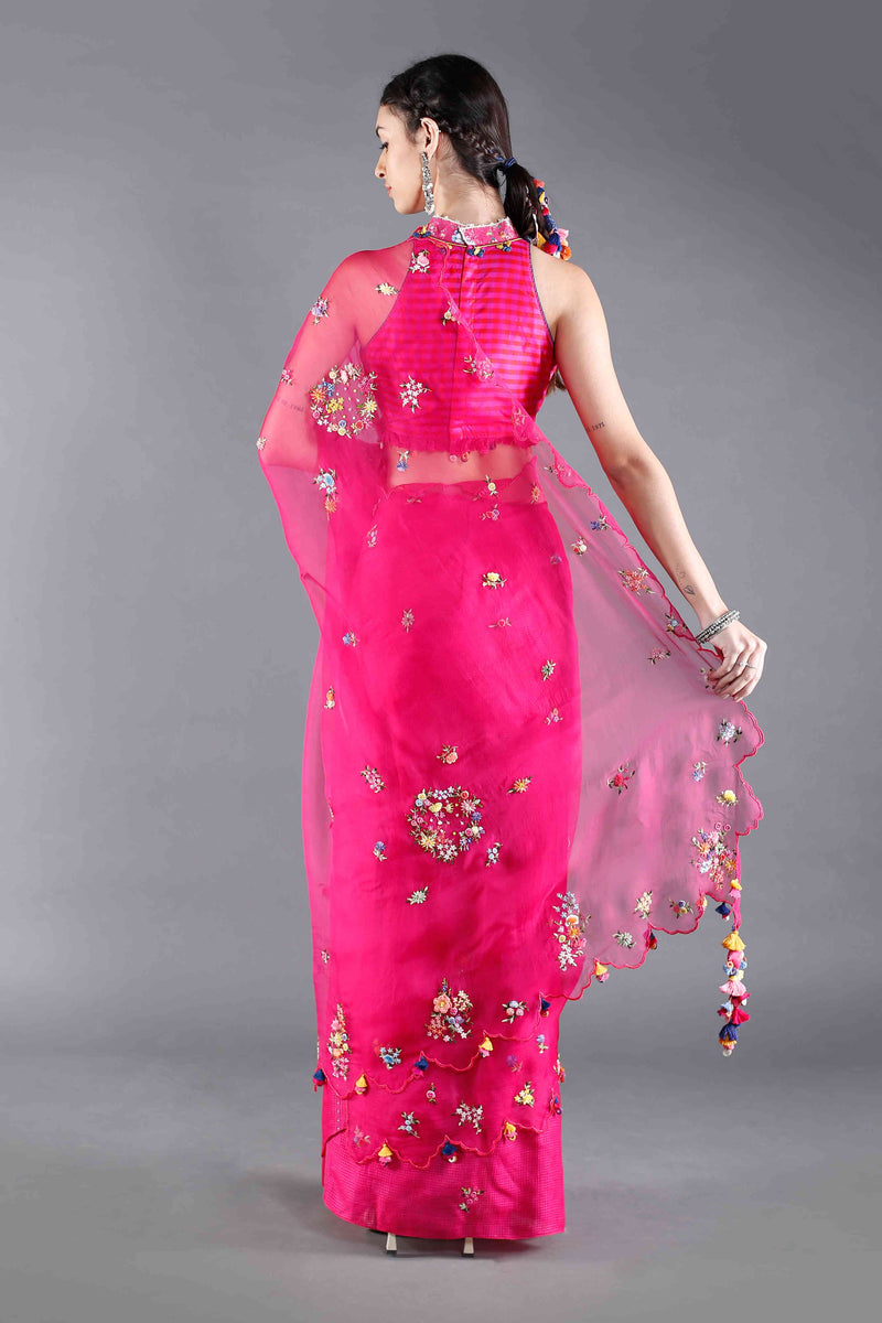 Kamal Rani Pink Silk Saree