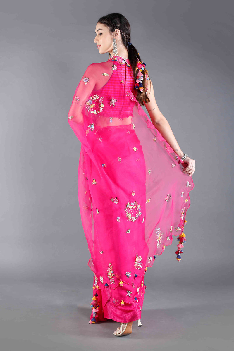 Kamal Rani Pink Silk Saree