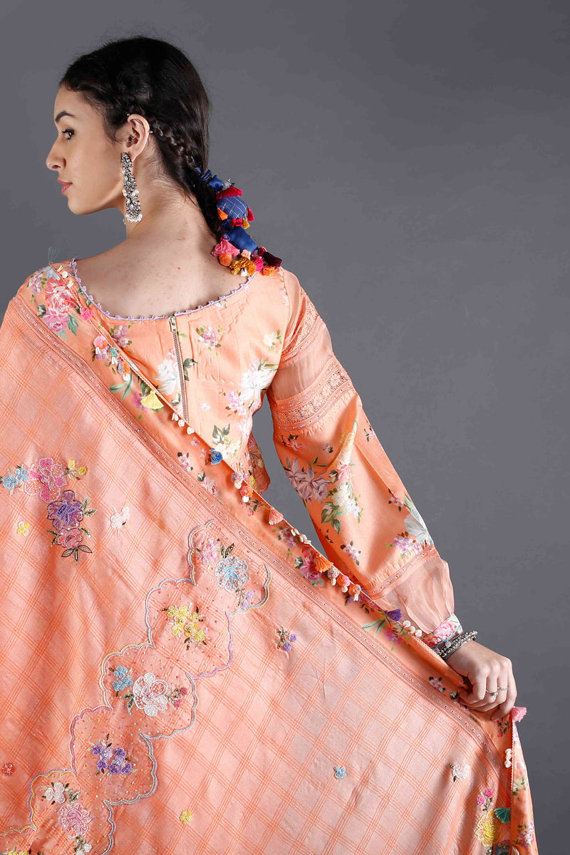 Kesar Orange Silk Saree