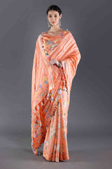 Kesar Orange Silk Saree