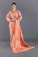 Kesar Orange Angrakha Blouse