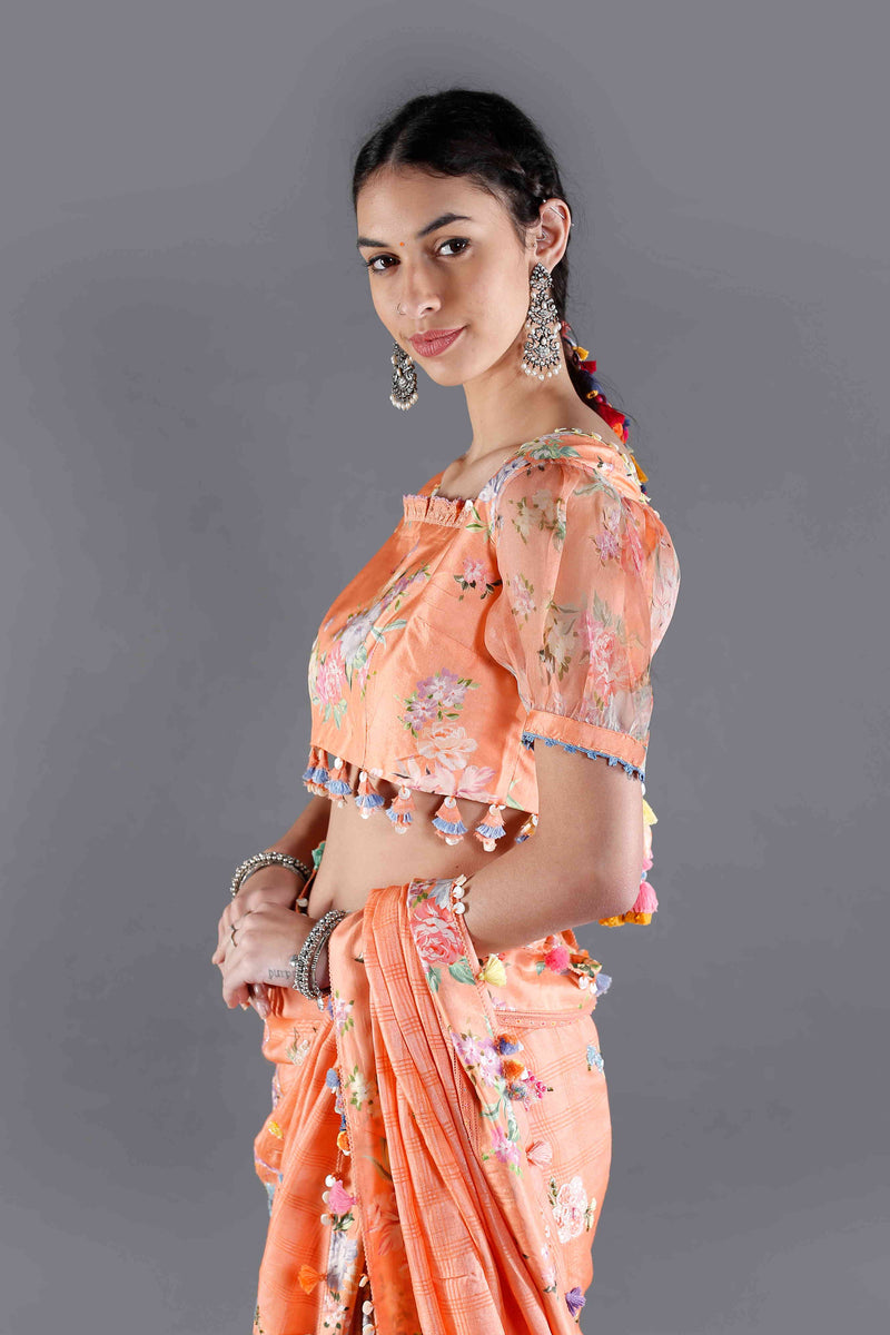 Kesar Floral Choli Blouse