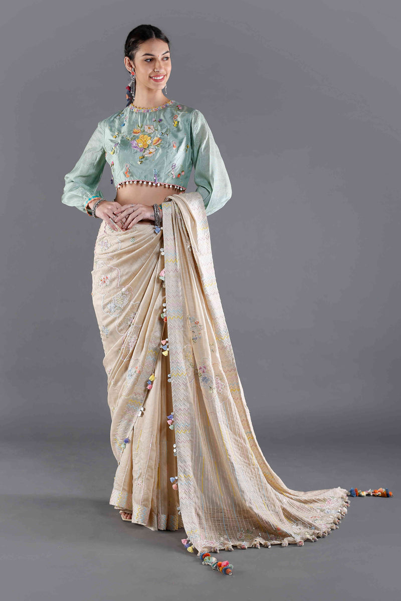 Bageecha Embroidered Silk Blouse