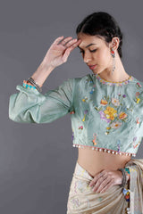 Bageecha Embroidered Silk Blouse