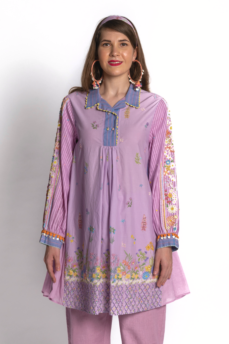 Lavender Field Kameez