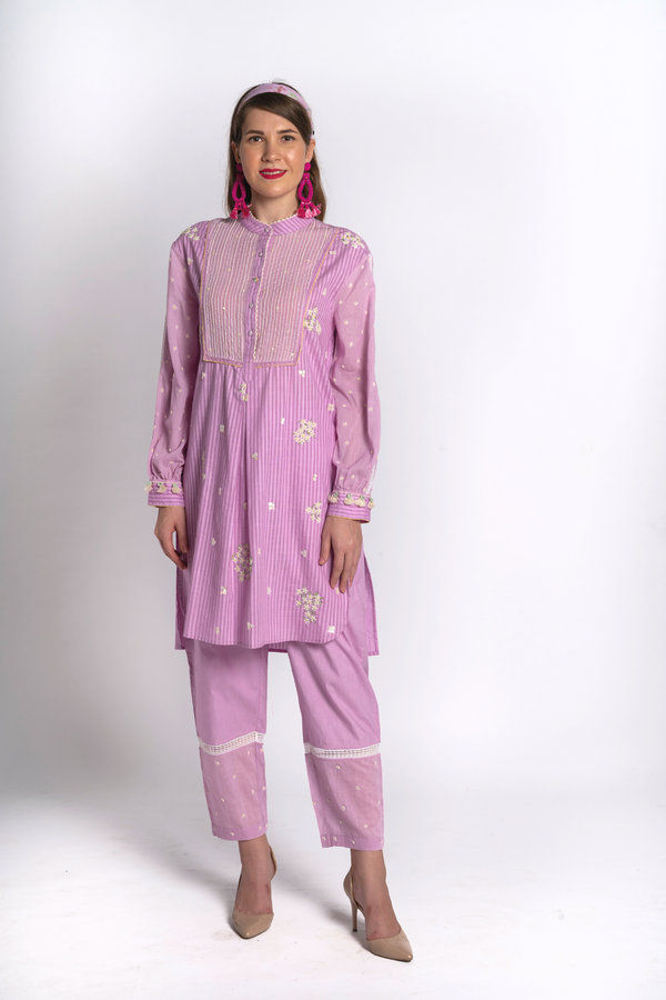 Lavender Ditsy Floral Kurta