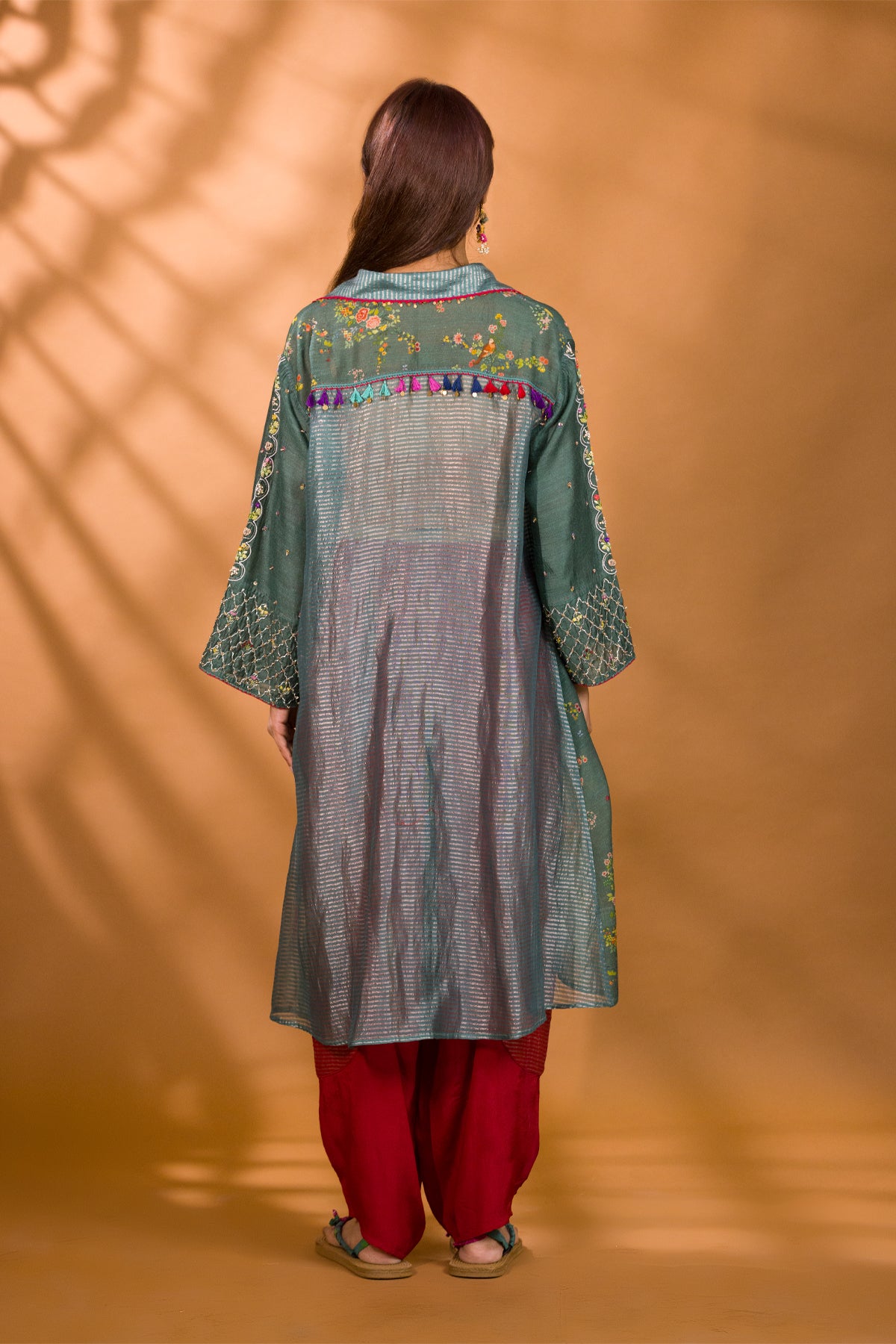 BER SILK SHIRT WITH ANAAR HAREM PANTS