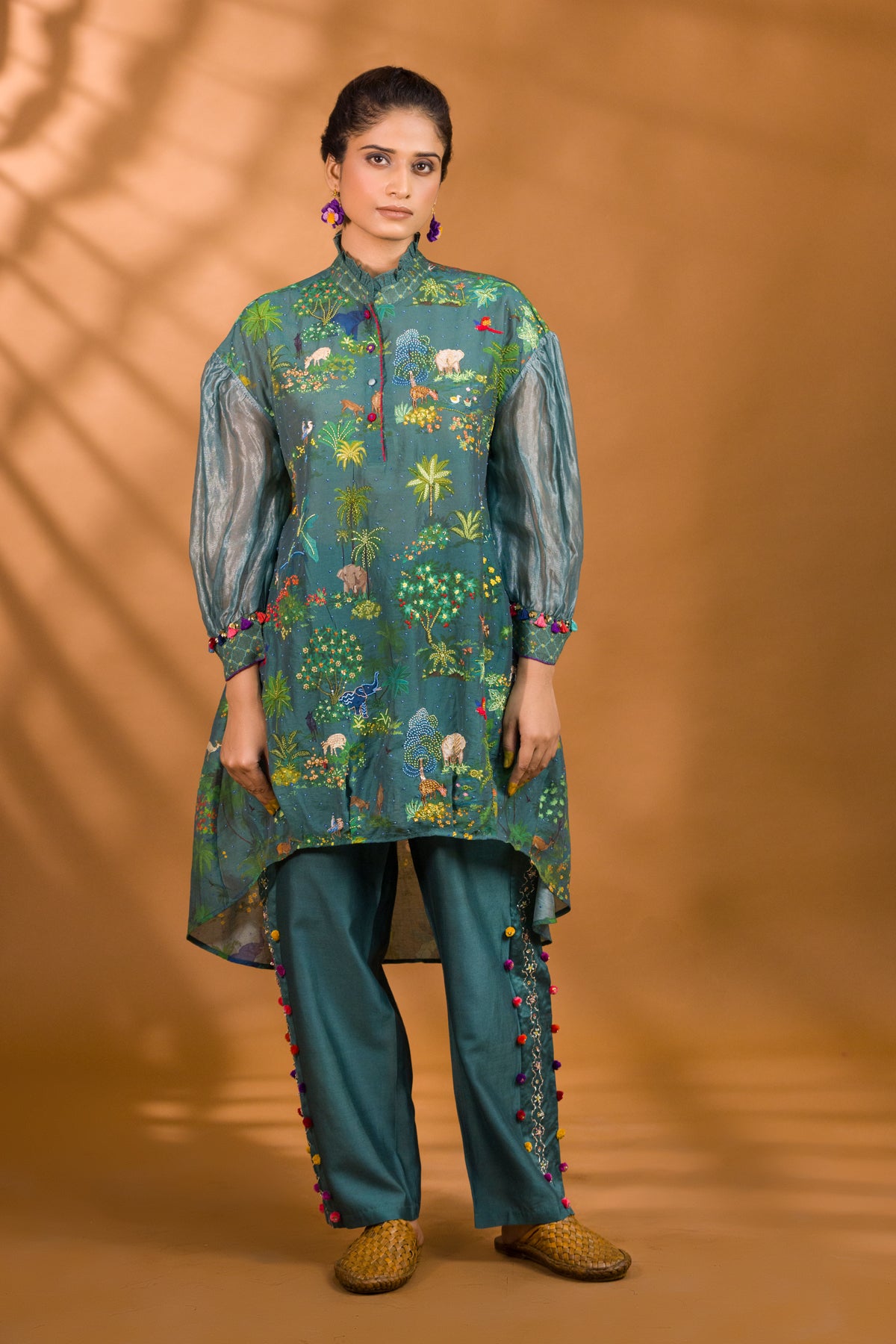 BER SAFARI KAMEEZ WITH STRAIGHT PANTS