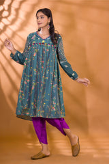 BER FLORAL KAMEEZ WITH FALSA PATIALA PANTS