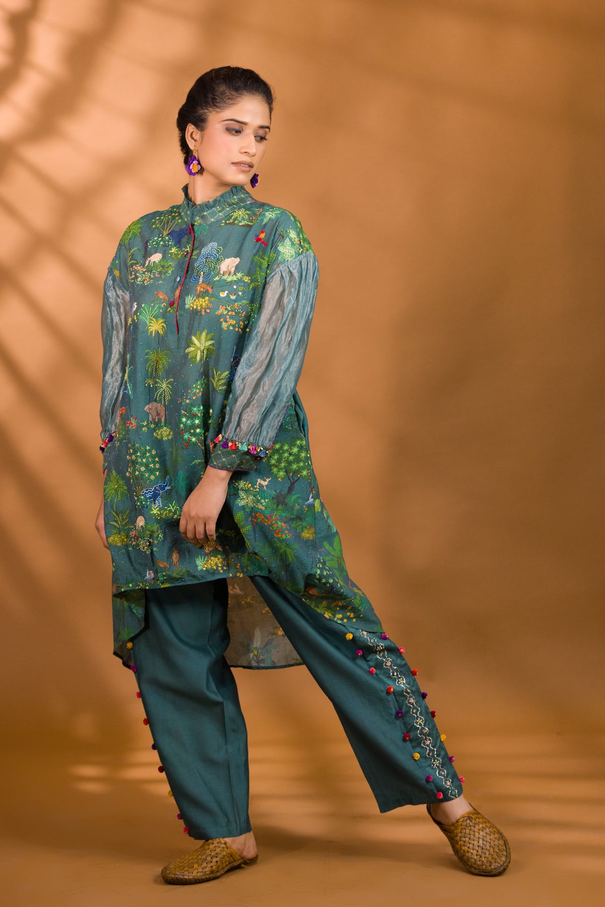BER SAFARI KAMEEZ WITH STRAIGHT PANTS