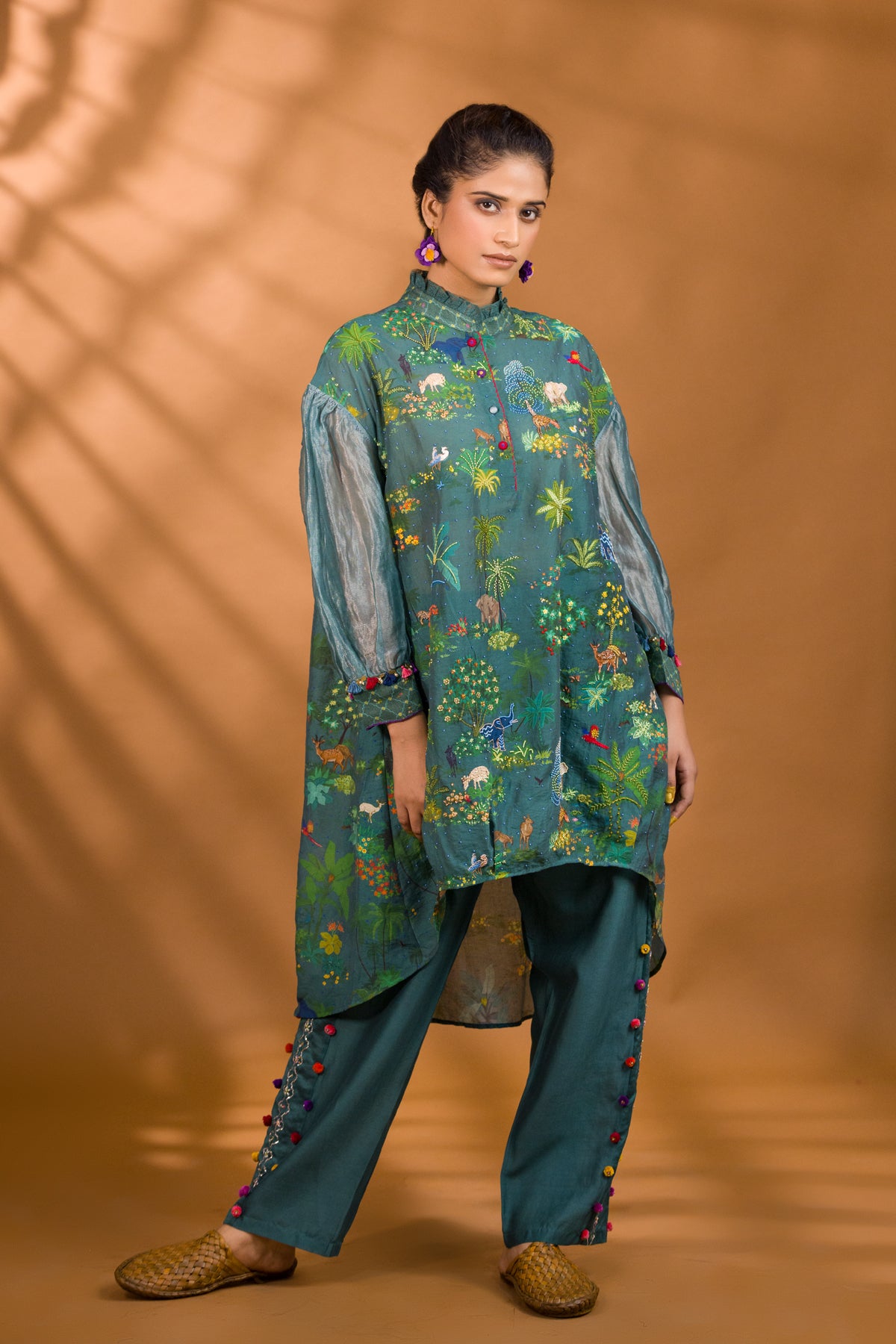 BER SAFARI KAMEEZ WITH STRAIGHT PANTS