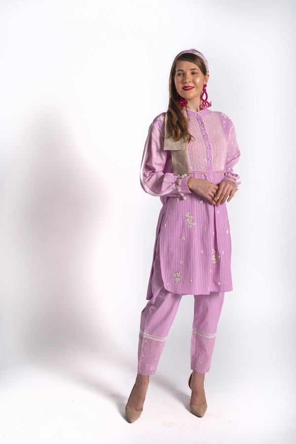 Lavender Ditsy Floral Kurta