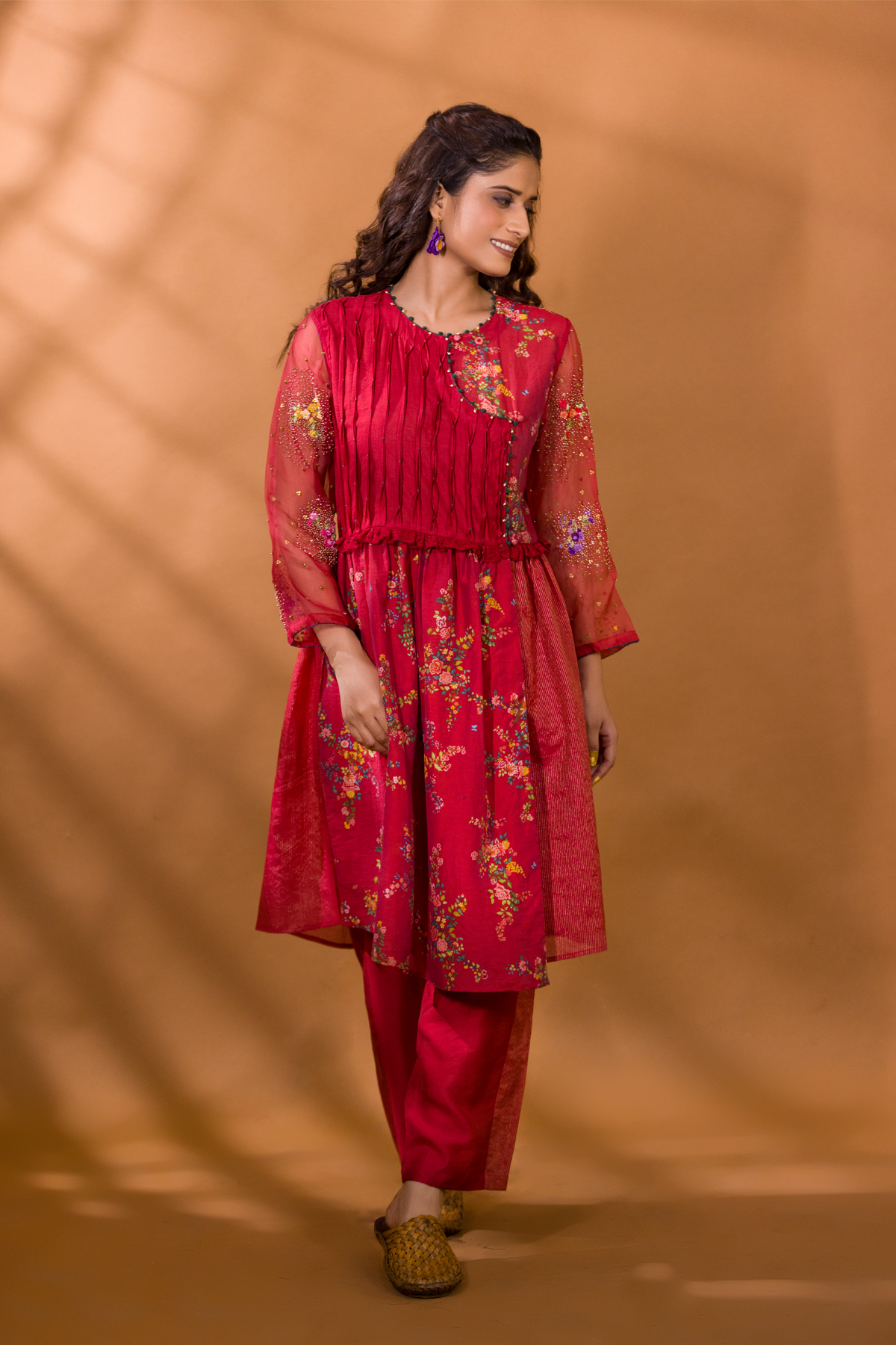 ANAAR ANGRAKHA KURTA WITH STRAIGHT PANTS