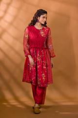 ANAAR ANGRAKHA KURTA WITH STRAIGHT PANTS