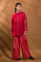 ANAAR CHANDERI SHIRT WITH PALAZZO PANTS