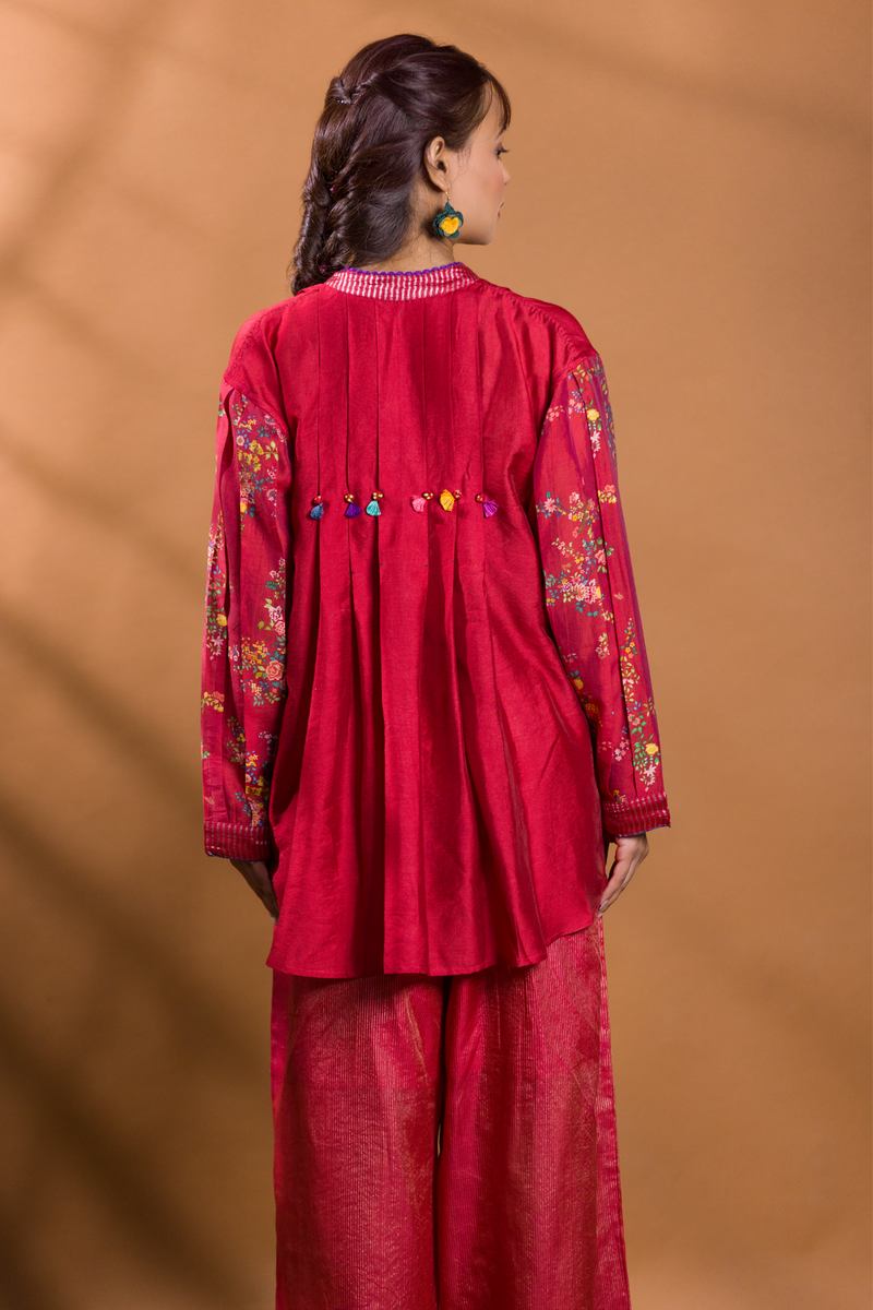 ANAAR CHANDERI SHIRT WITH PALAZZO PANTS