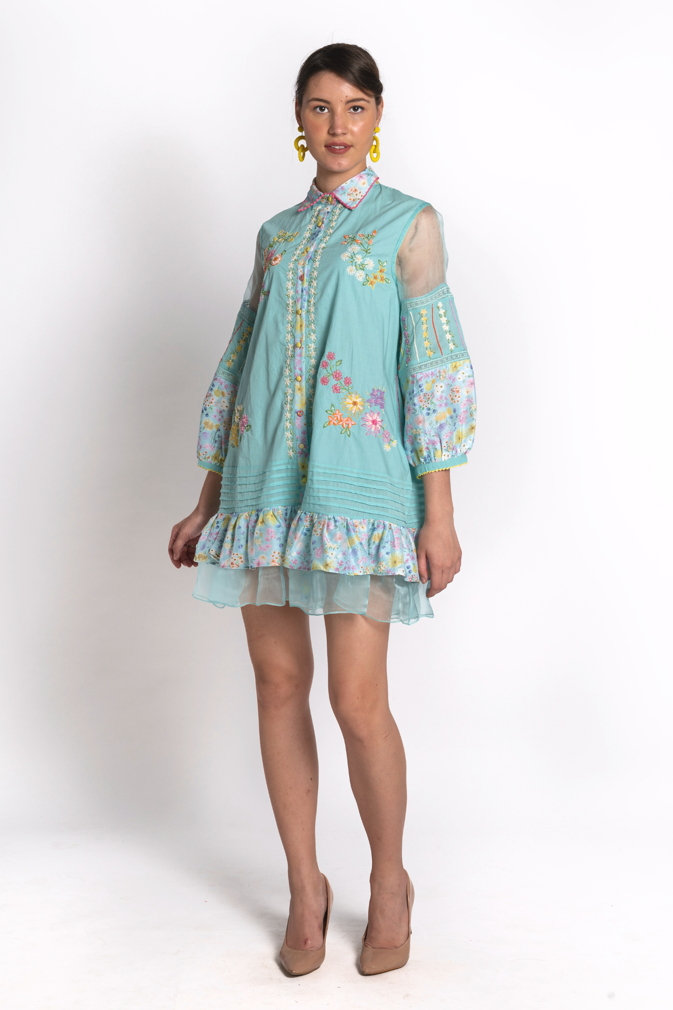 Aasamani Floral Shirt Dress