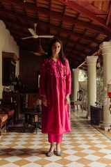 Kamal Rani Pink Angrakha Kurta