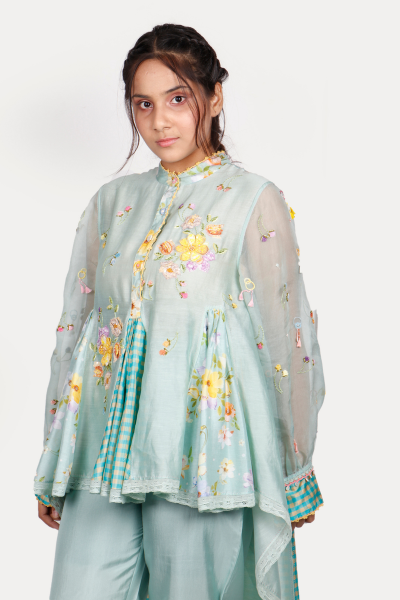 Bagaan Embroidered High Low Shirt