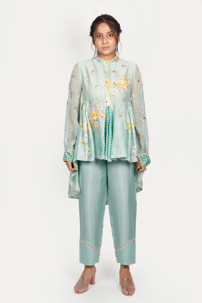 Bagaan Embroidered High Low Shirt