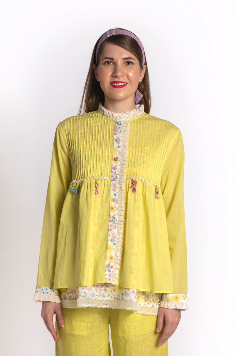 Sunehra Pleated Shirt