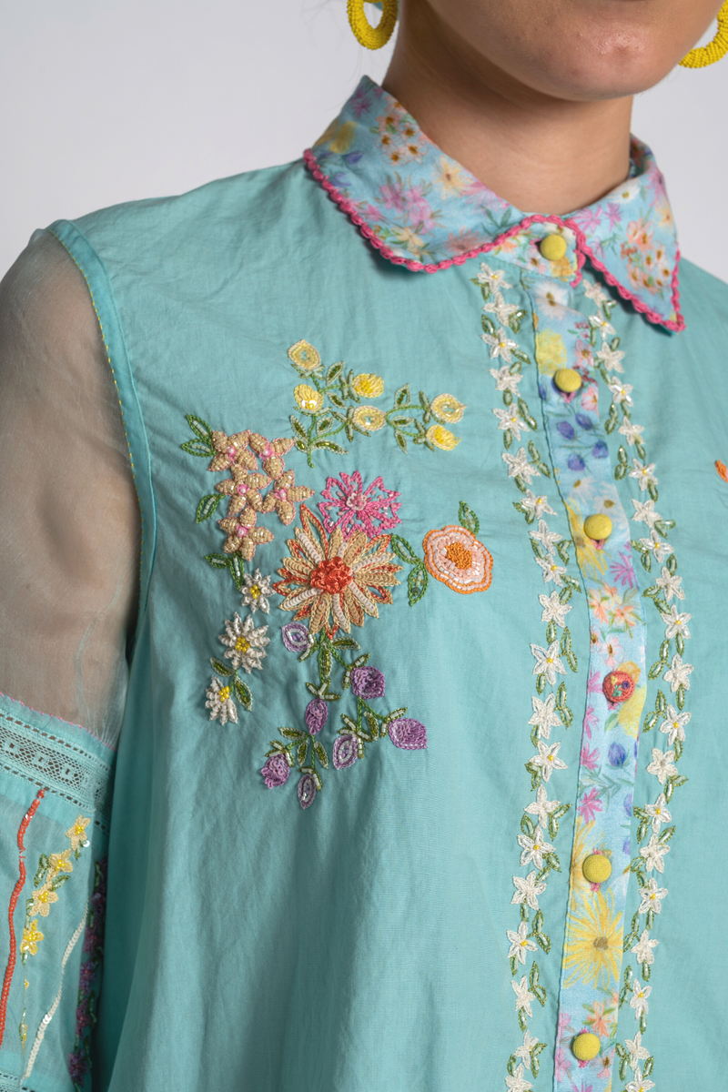 Aasamani Floral Shirt Dress