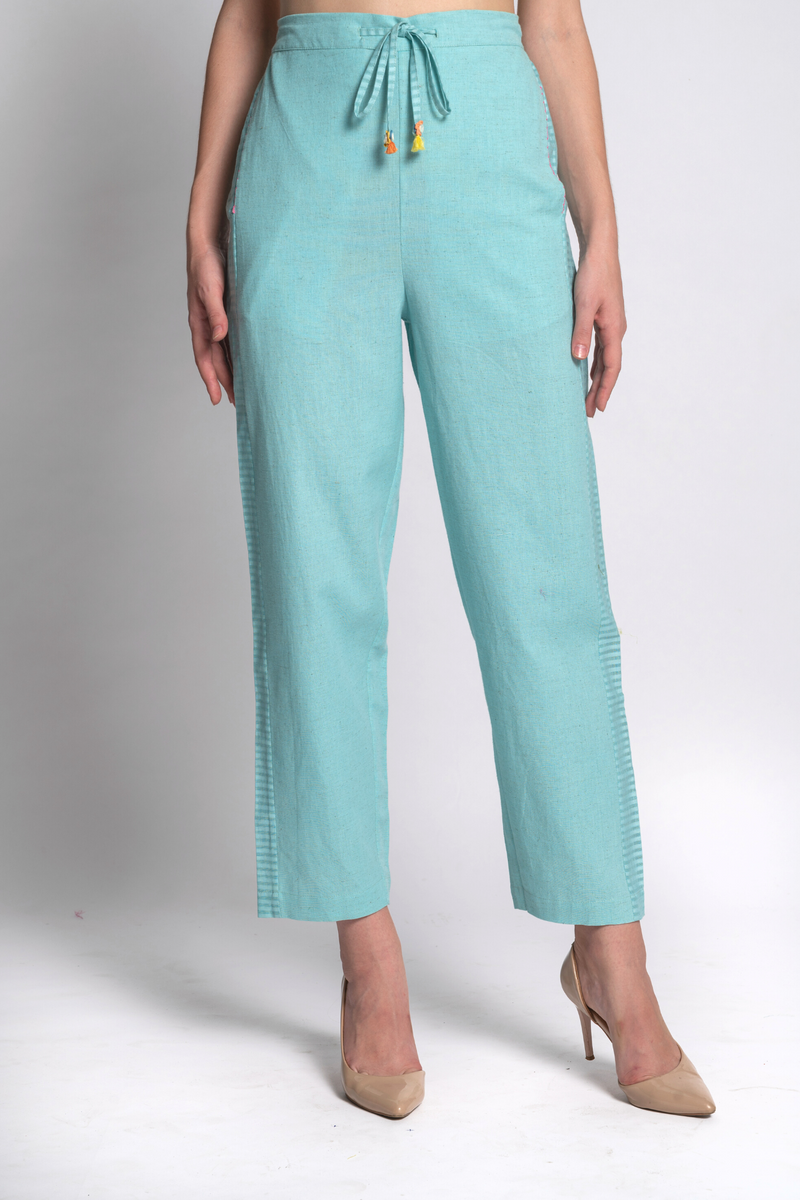 Sky Blue Straight Pants