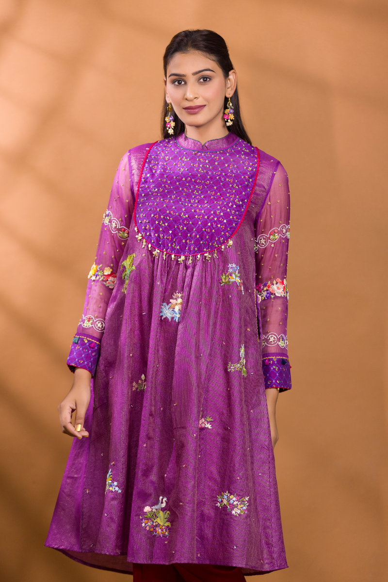 FALSA EMBROIDERED YOKE KURTA