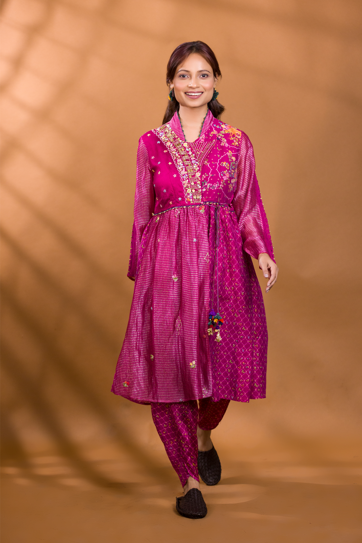 GULKAND ANGRAKHA KURTA WITH PATIALA PANTS