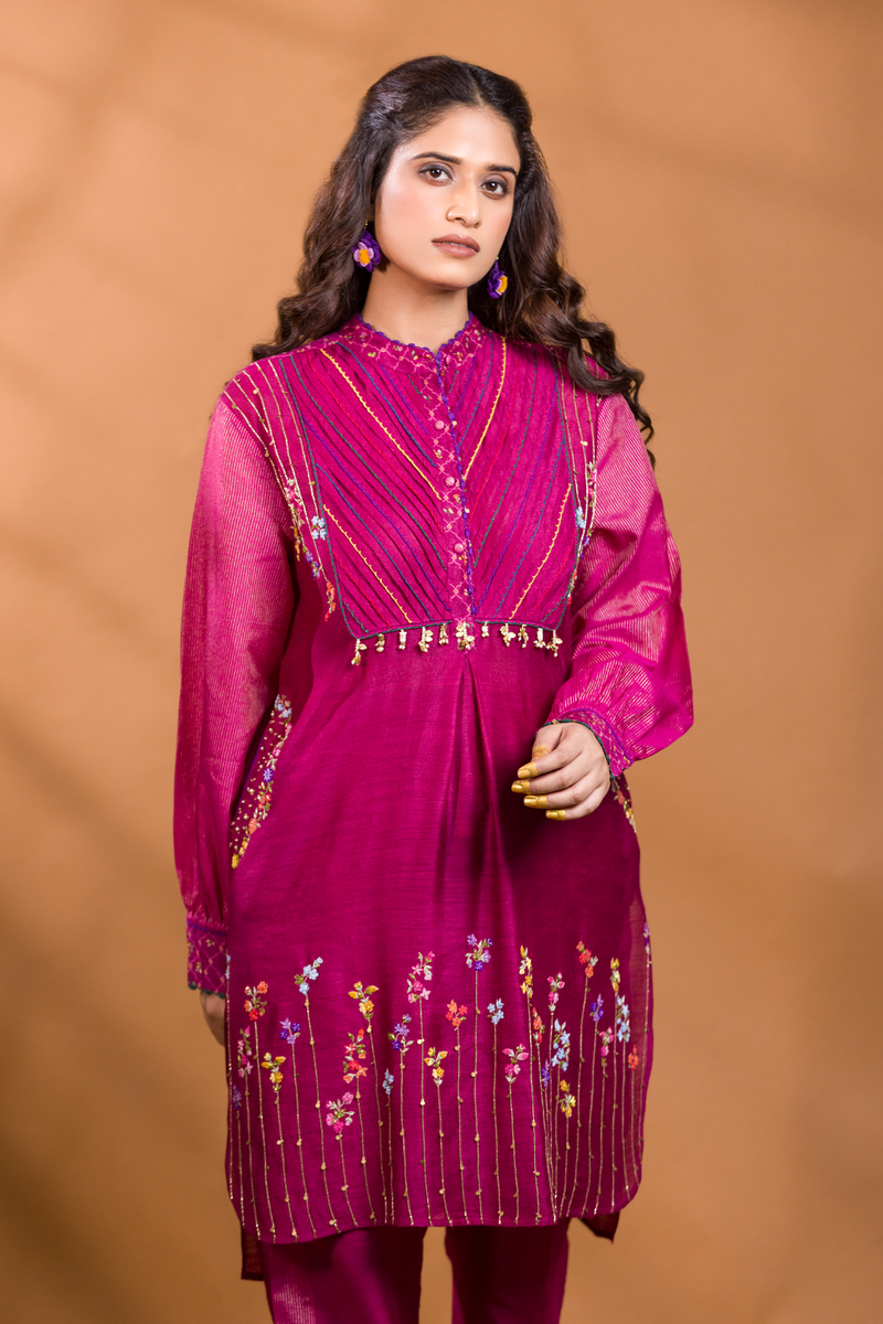 GULKAND PINTUCK KURTA