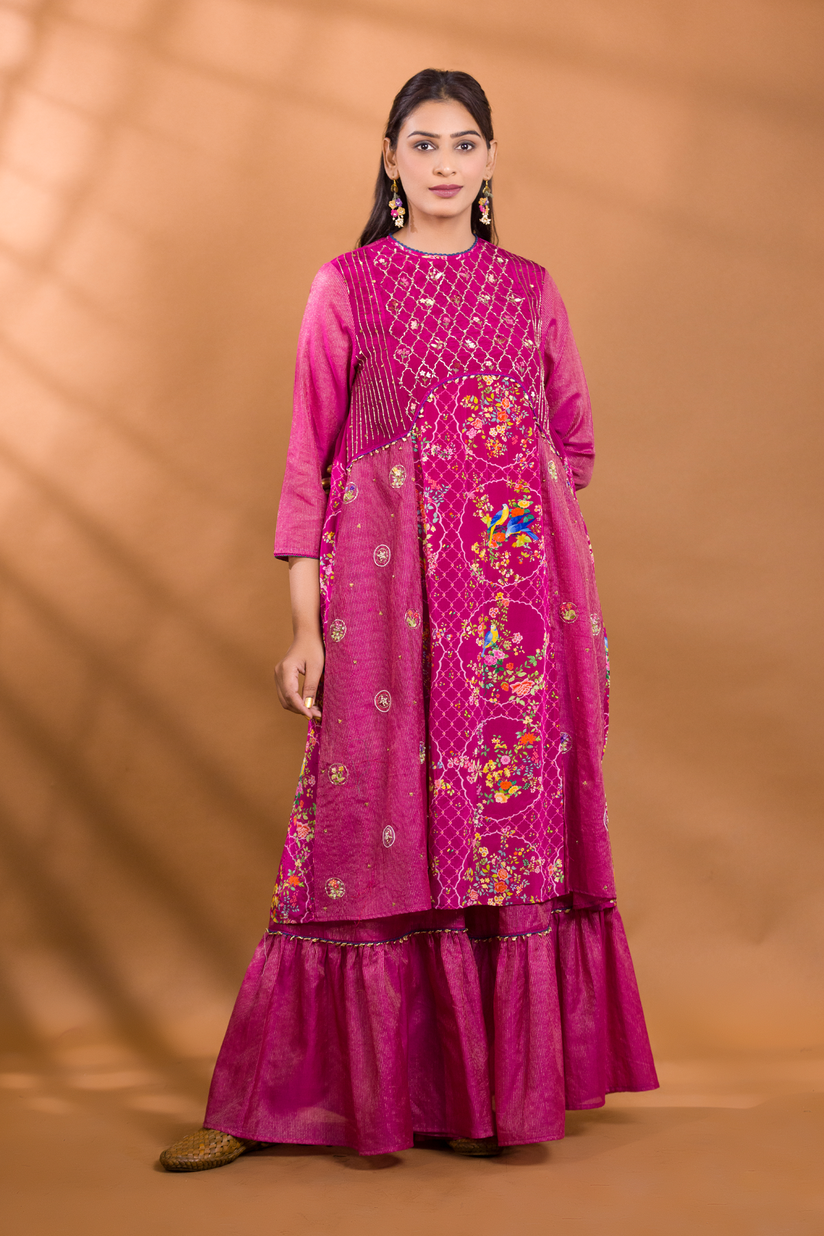 GULKAND EMBROIDERED KURTA WITH GHARARA PANTS